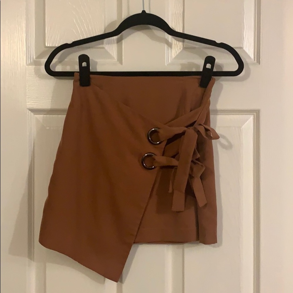 Burnt Orange Asymmetrical Skirt